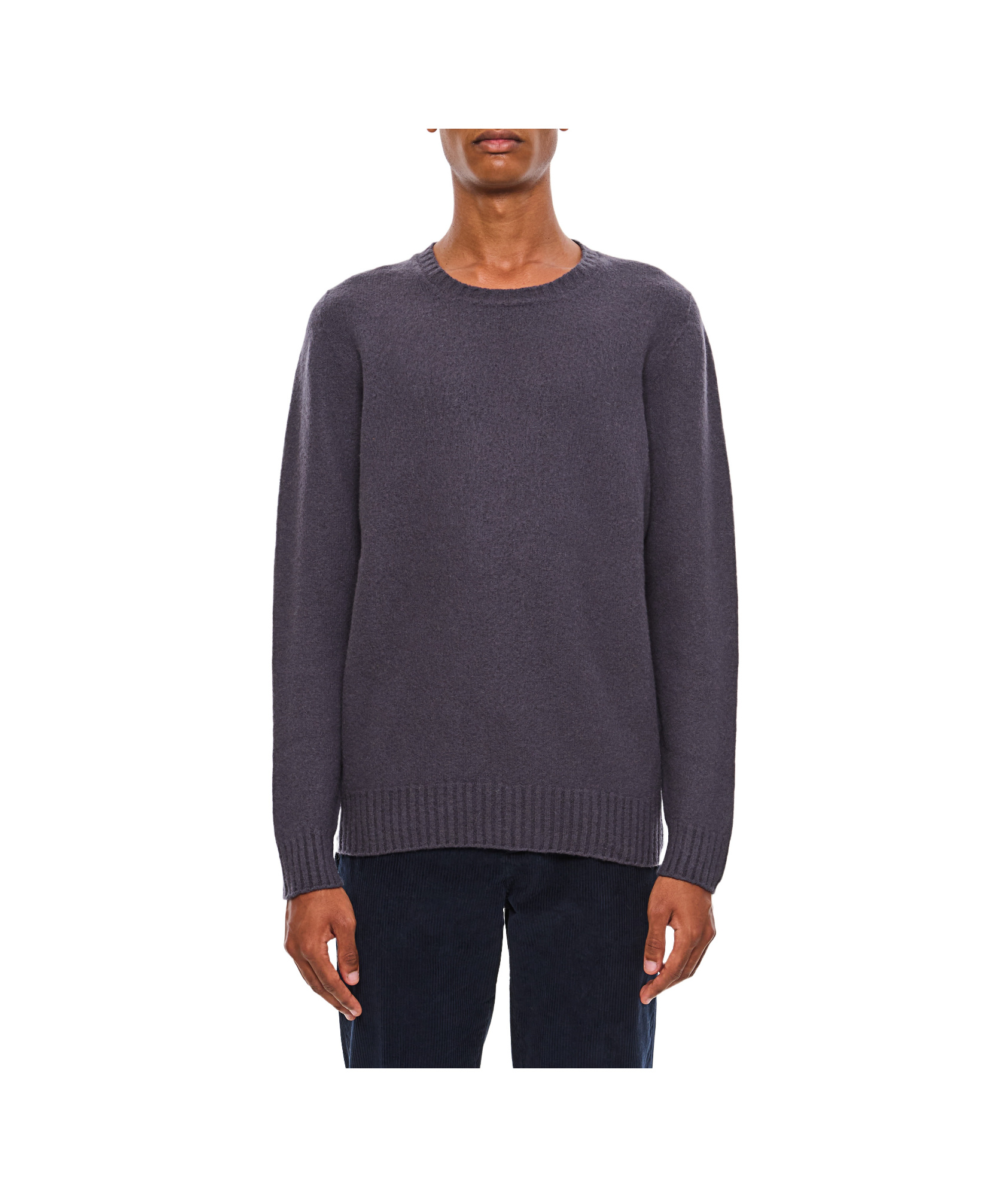 Drumohr Wool Crew-neck Sweater In Black