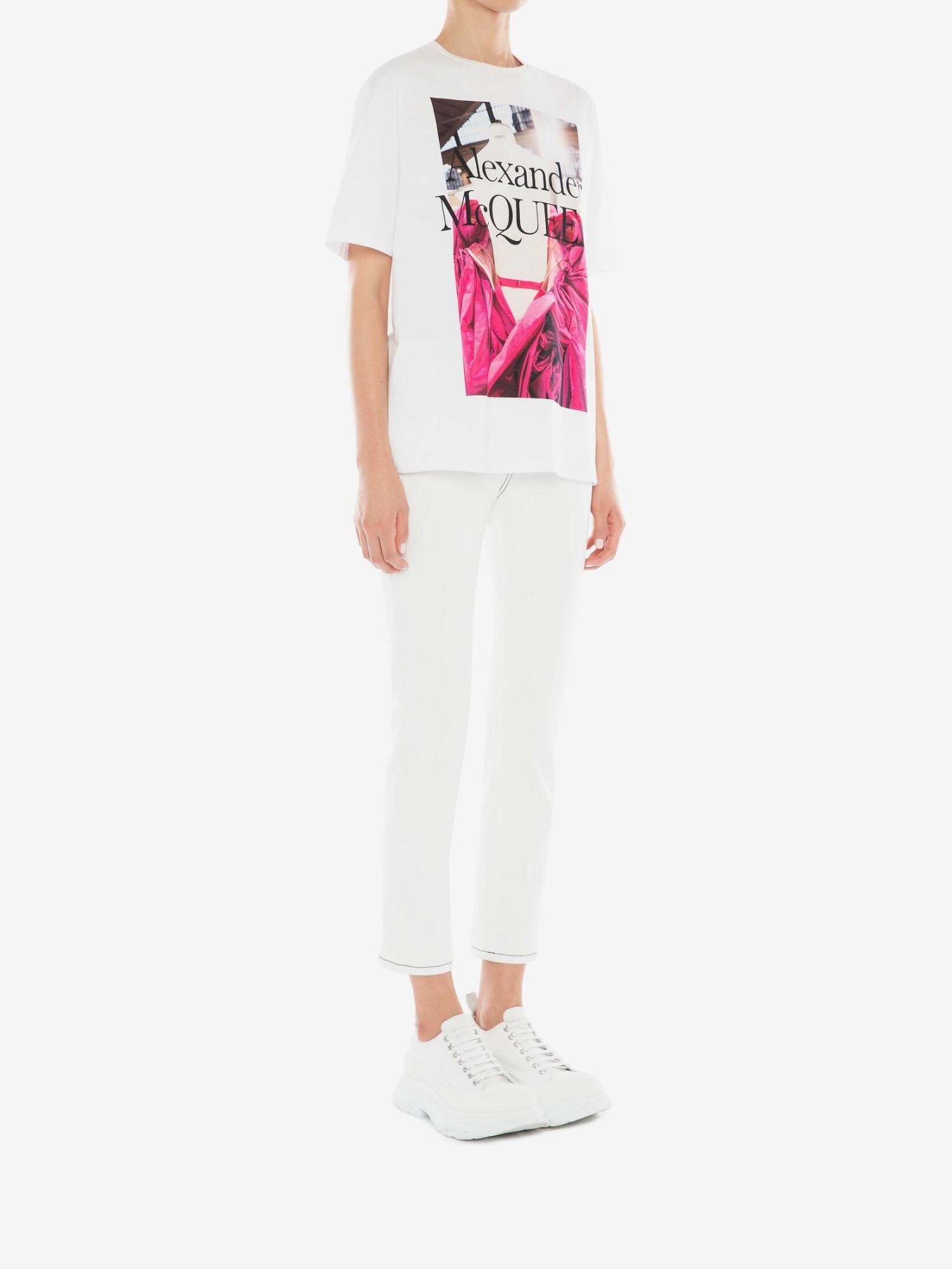 Alexander Mcqueen Item O-neck Short-sleeved T-shirt In Multicolor