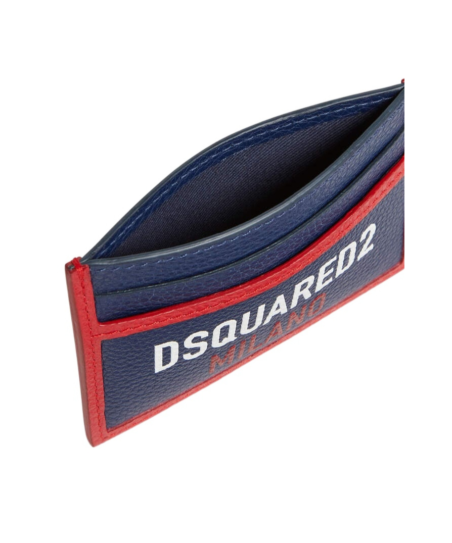 Dsquared2 Milano Credit Card Holder In Blue