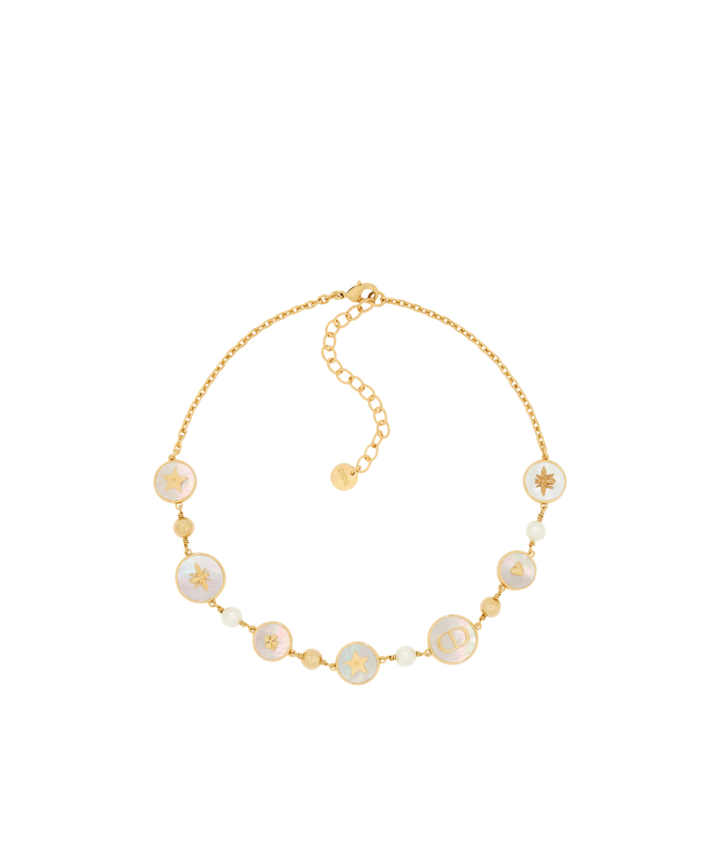 Dior D-luck Short Necklace In Brown