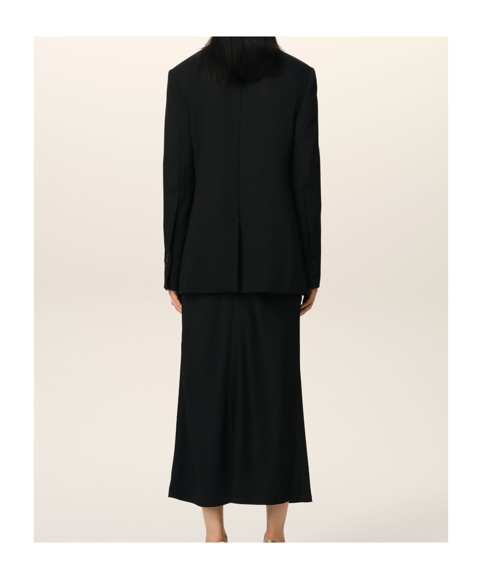 Ami Alexandre Mattiussi Long-sleeved Suit Coat In Black