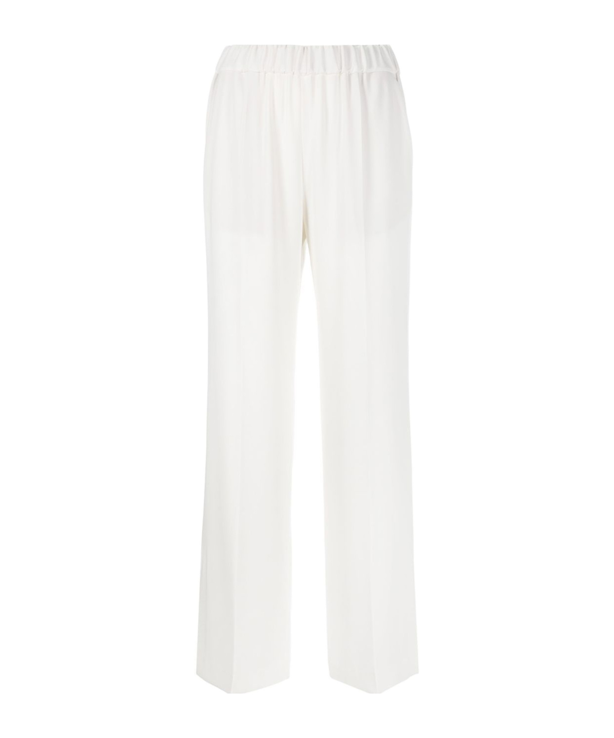 Shop Alberto Biani High-waist Wide-leg Trousers In White