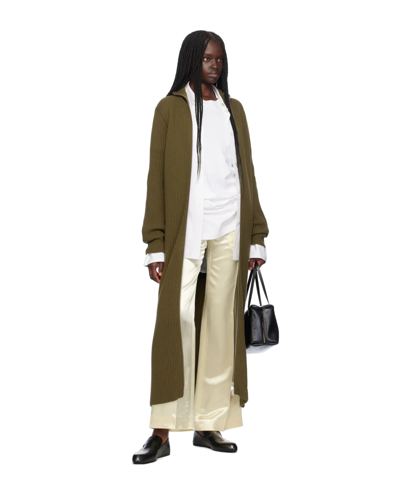 JIL SANDER ZIP TURTLENECK SWEATER