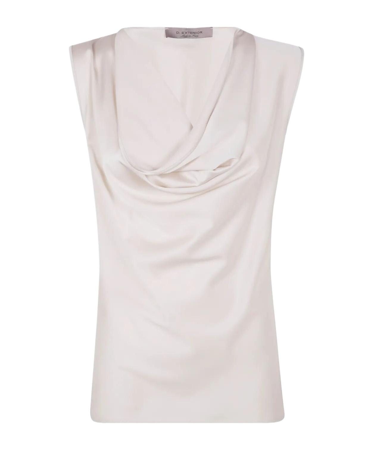 D Exterior D.exterior Draped Sleeveless Top In White
