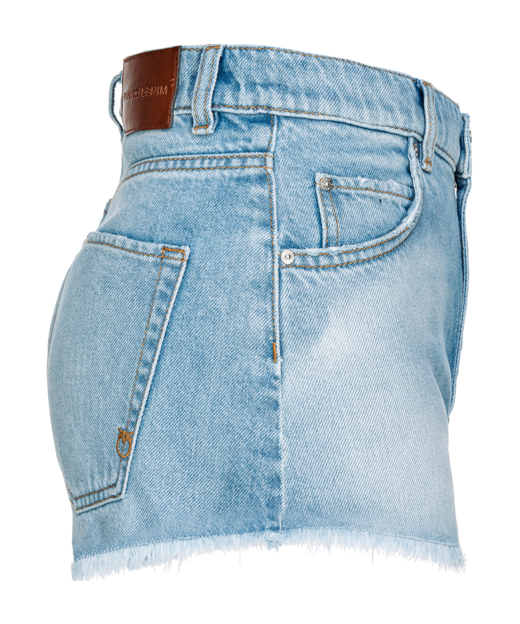 Pinko Woman Denim Shorts Blue Size 28 Cotton In Blue