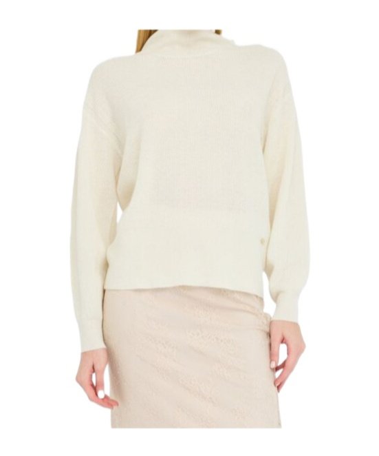 Liu •jo Turtleneck Sweater In Neutral