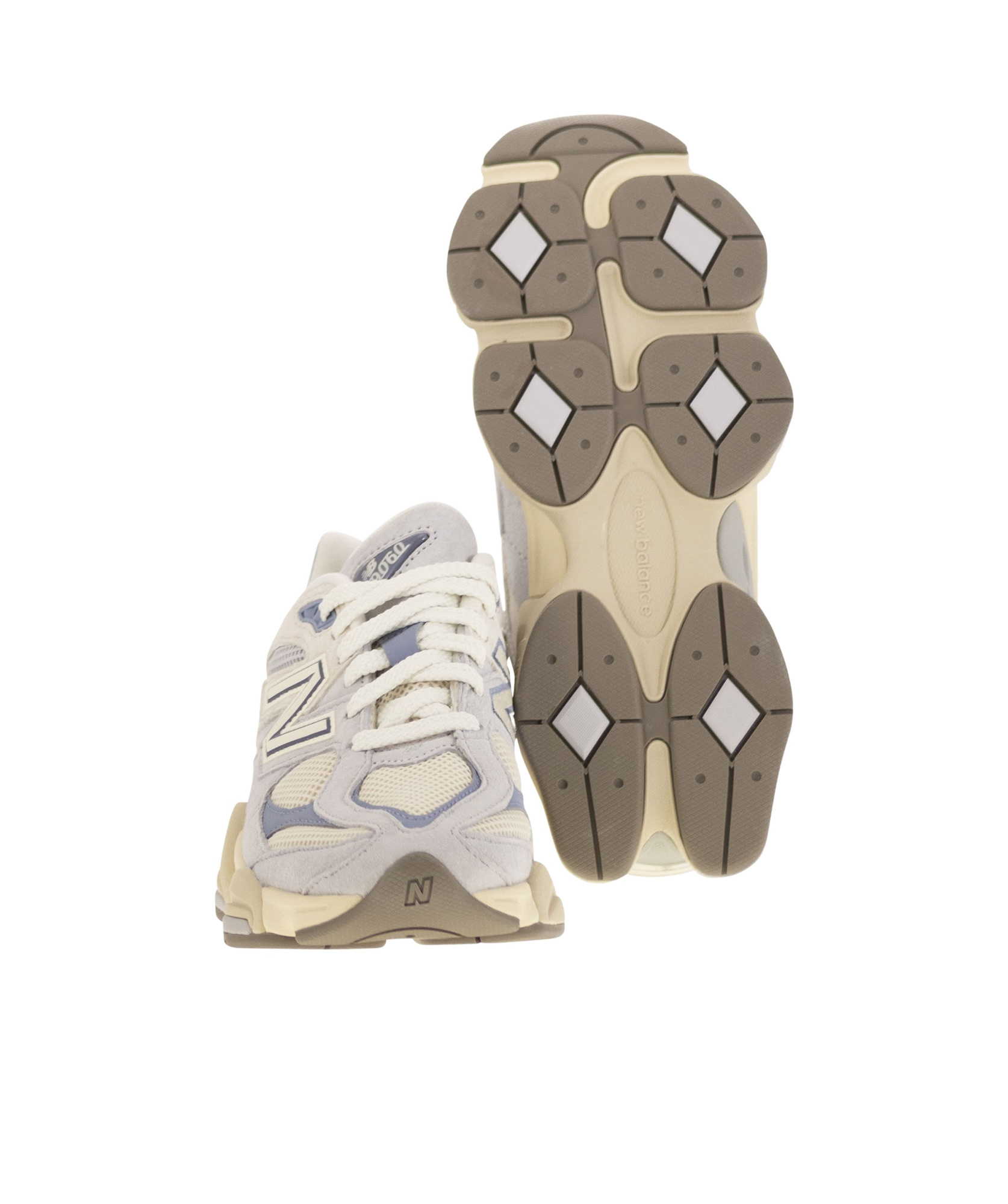 New Balance Leather Sneakers In Pearl Grey/linen