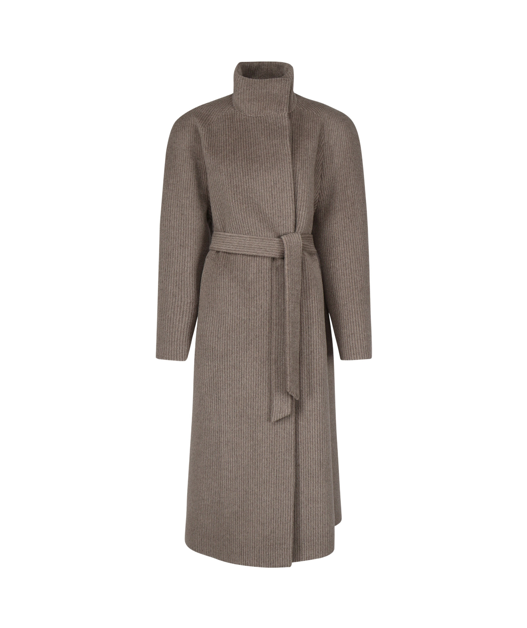 Magda Butrym Long-sleeved High-neck Coat In Green