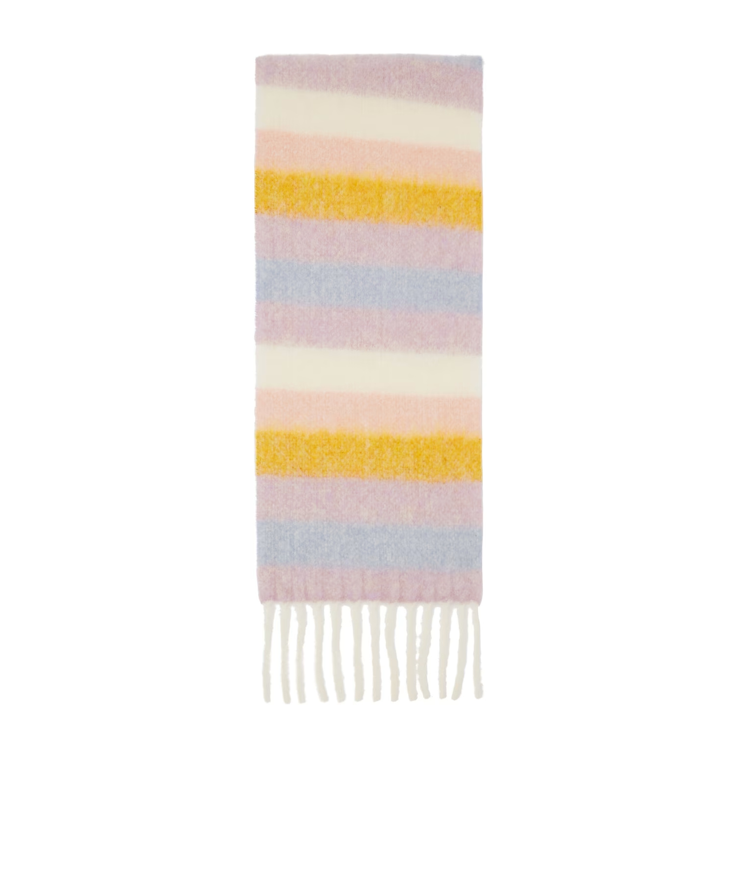 Apc A.p.c. Stripe Fringed Knit Scarf In Multicolor