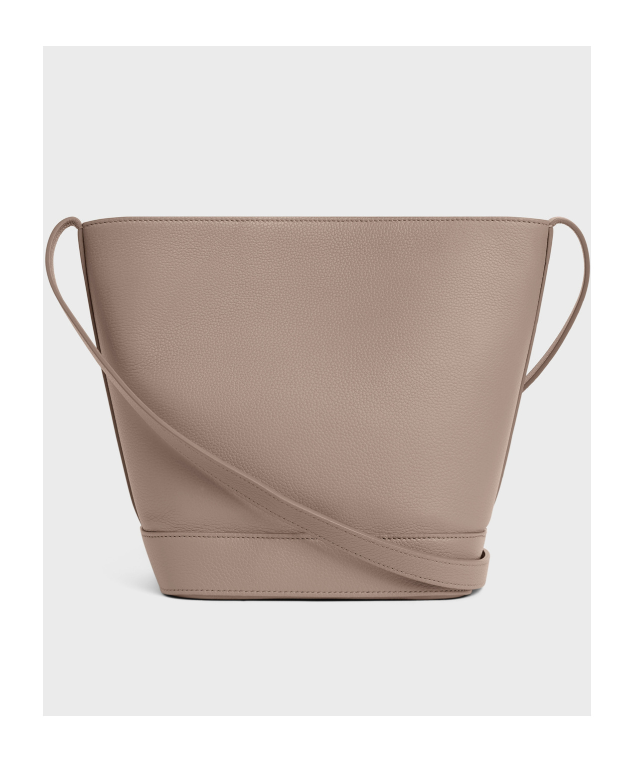 Celine Small Cuile Triomphe Logo Bucket Bag In Nude