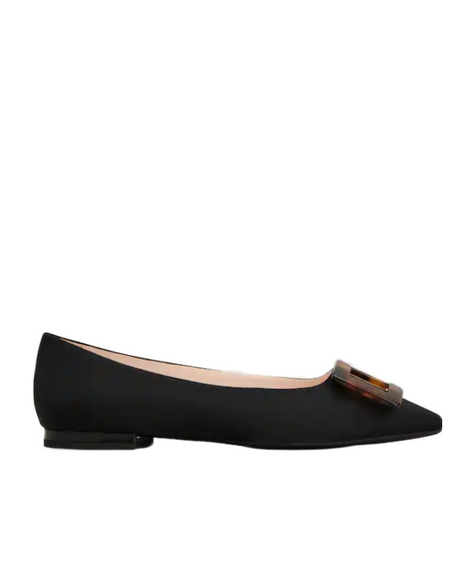 Roger Vivier Pointed Toe Flat Shoes In Black