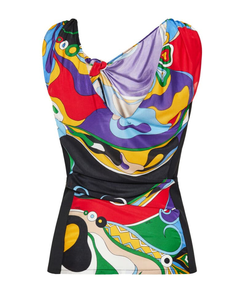 EMILIO PUCCI ORCHIDEE PRINTED PENDANT TOP 