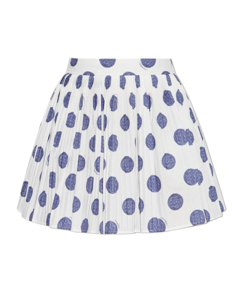 Moschino Couture Ballpoint Pen Polka Dots Pleated Skirt
