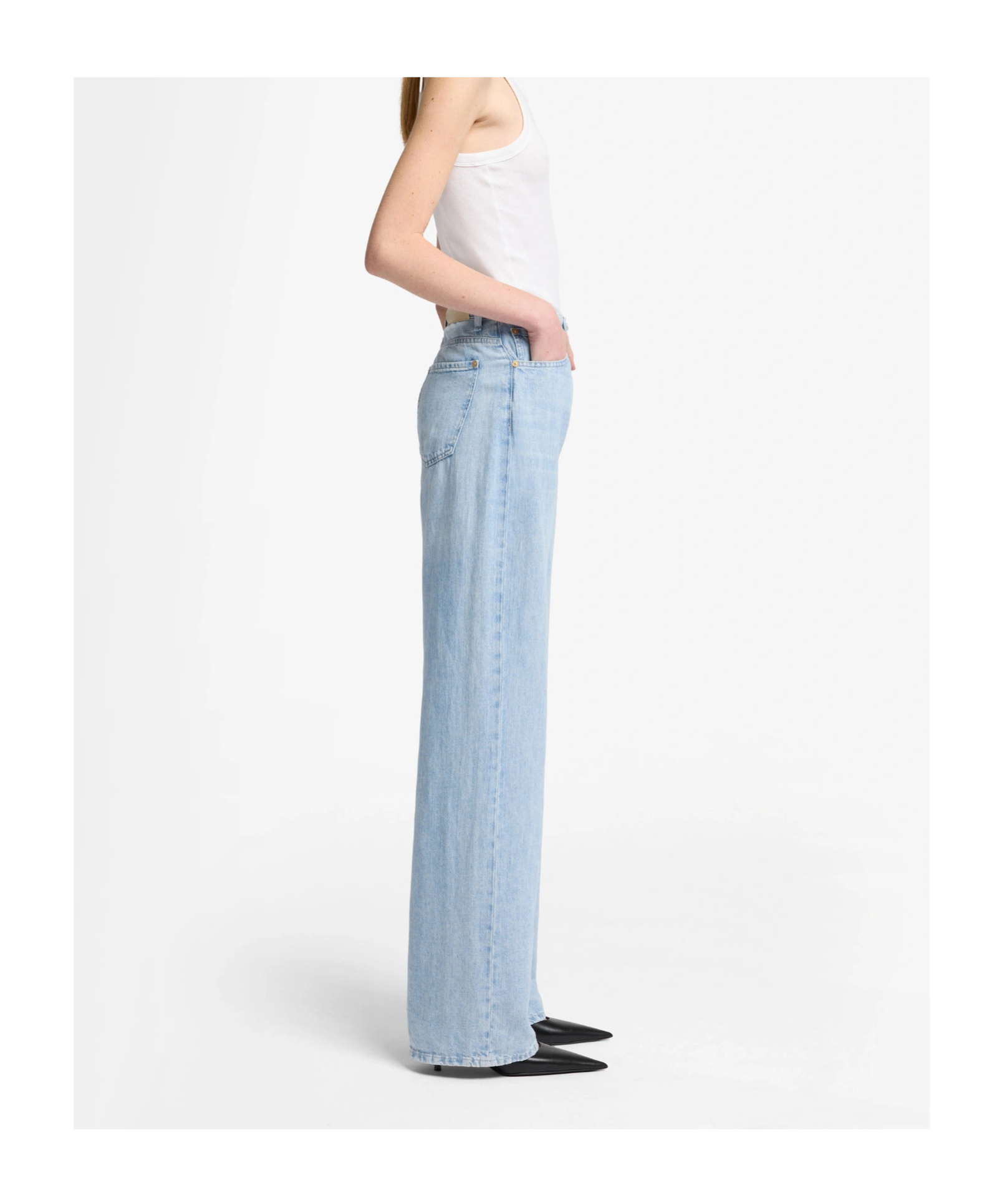 7 For All Mankind Flared Denim Trousers In Blue