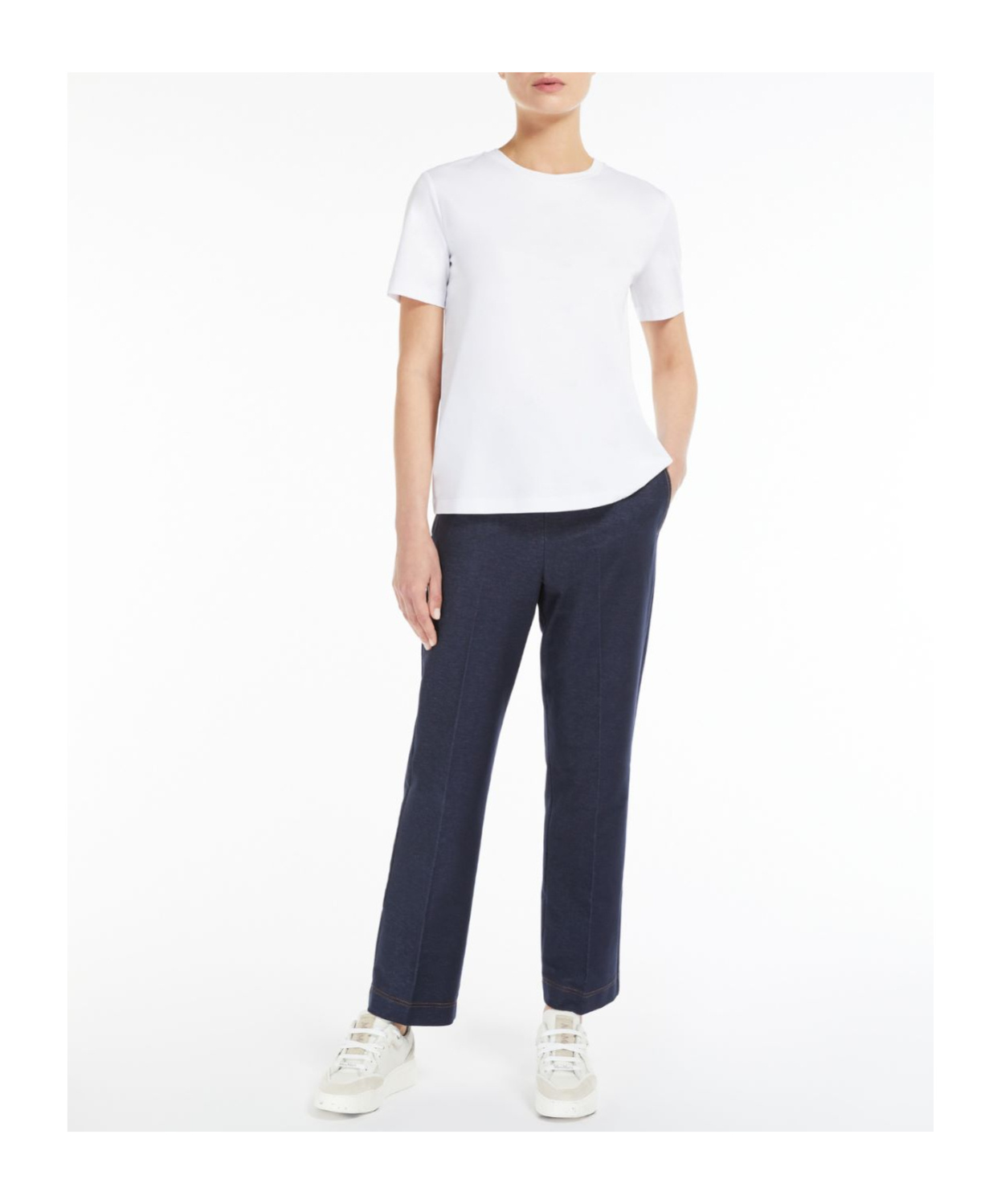 Max Mara Short-sleeved T-shirt In White