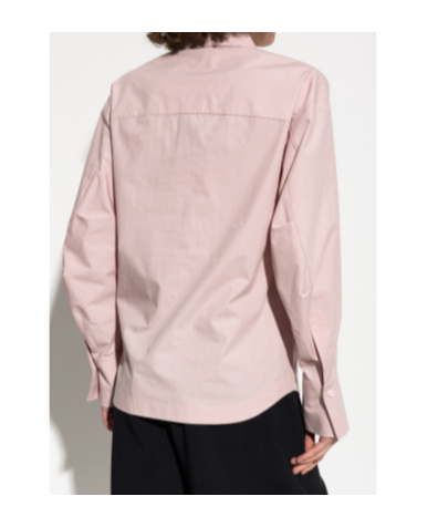 Attico Collared Neck Long Sleeves Shirt In Pink