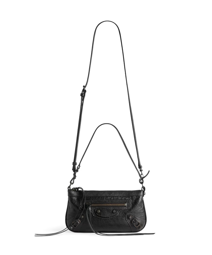 Balenciaga Women's Le City Pouch On Strap In Black In Black