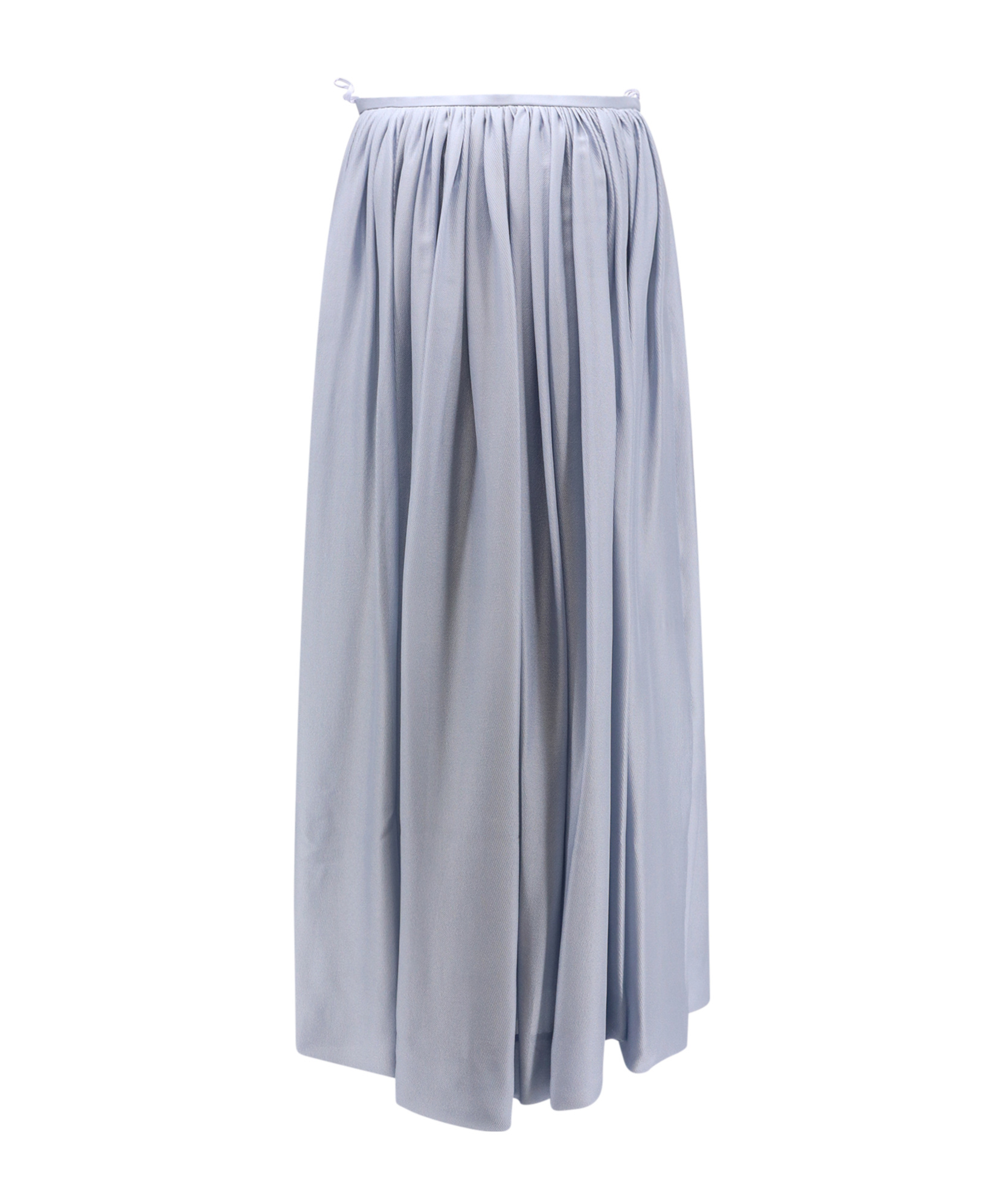 Giorgio Armani Silk Maxi Skirt In Gray