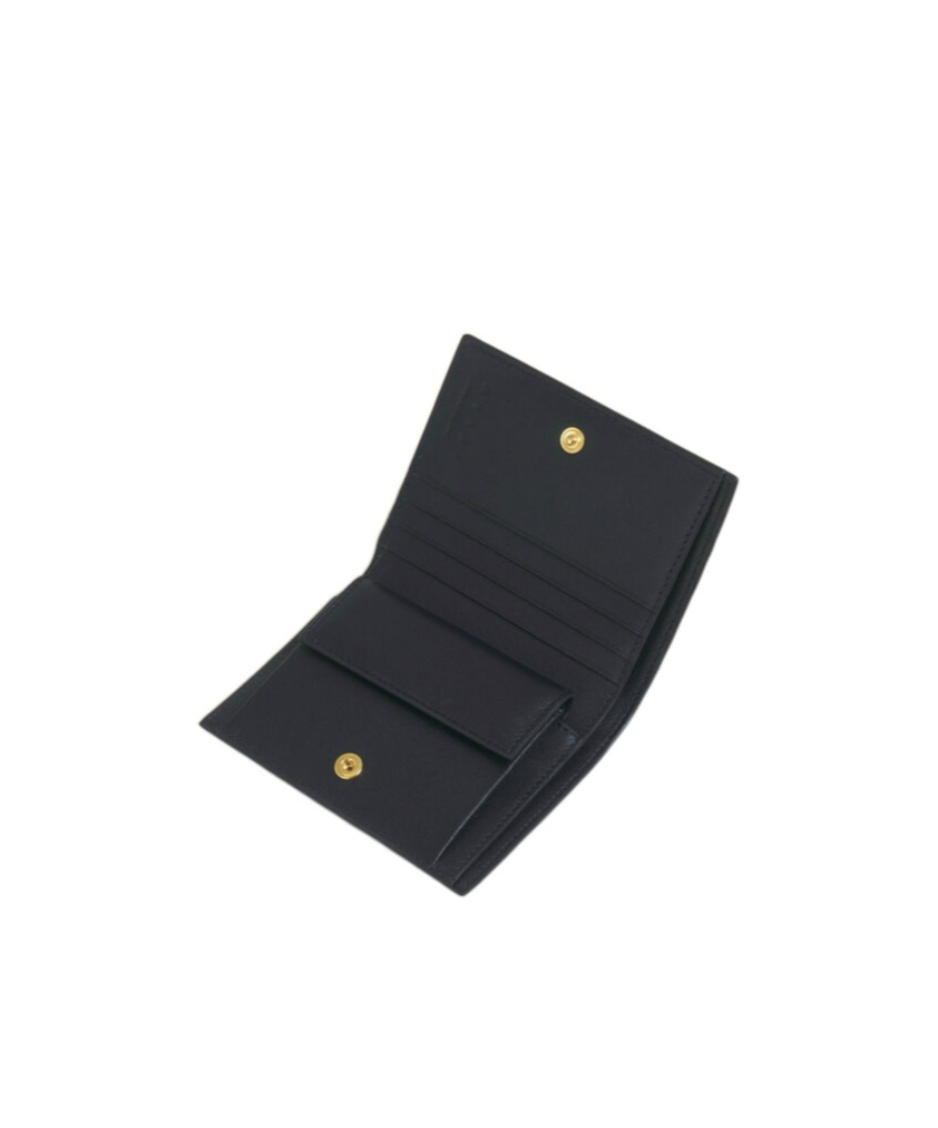 Marni Black Leather Envelope Bifold Wallet In Black