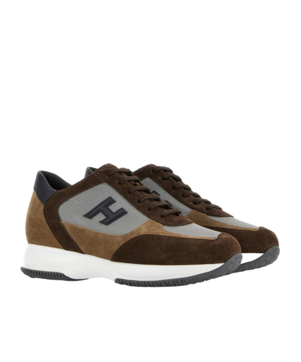 Hogan Interactive Sneakers In Brown