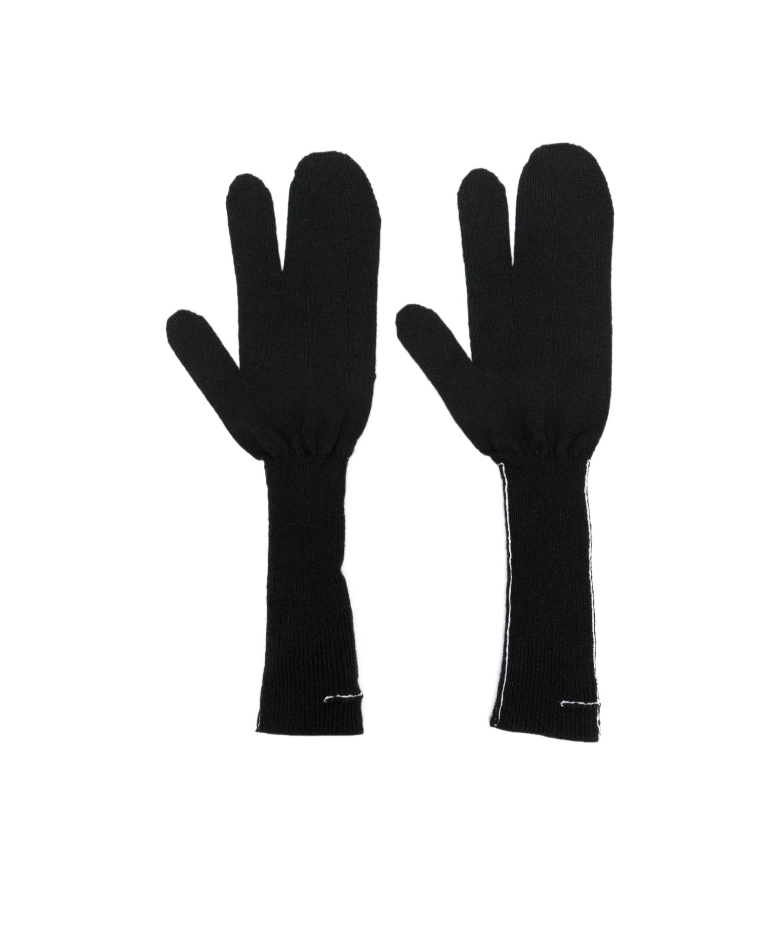 MM6 MAISON MARGIELA STRIPE-DETAIL KNITTED GLOVES