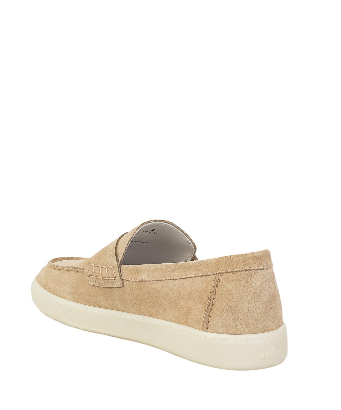 Hogan Suede Loafers Rubber Sole In Nude