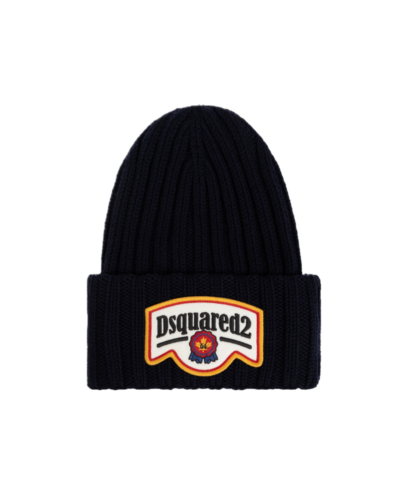 Dsquared2 Cappello Beanie Con Patch Logo In Black