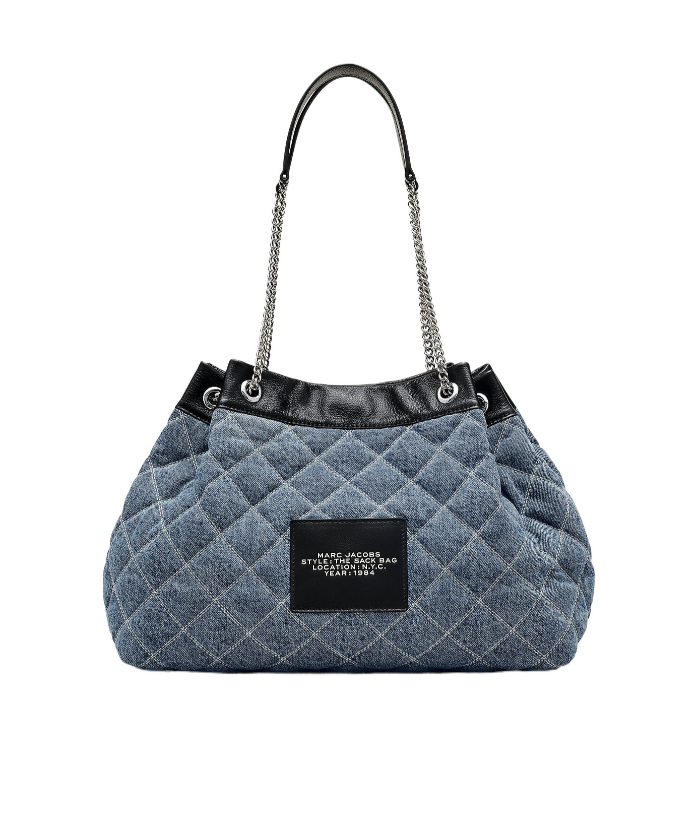 Marc Jacobs The Quilted Denim Large Chain Sack Bag