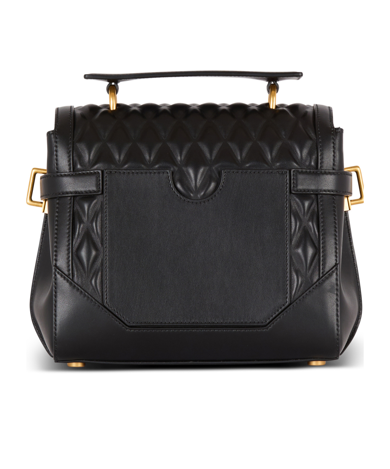 BALMAIN B-BUZZ 23 BAG IN DIAMOND-QUILTED CALFSKIN