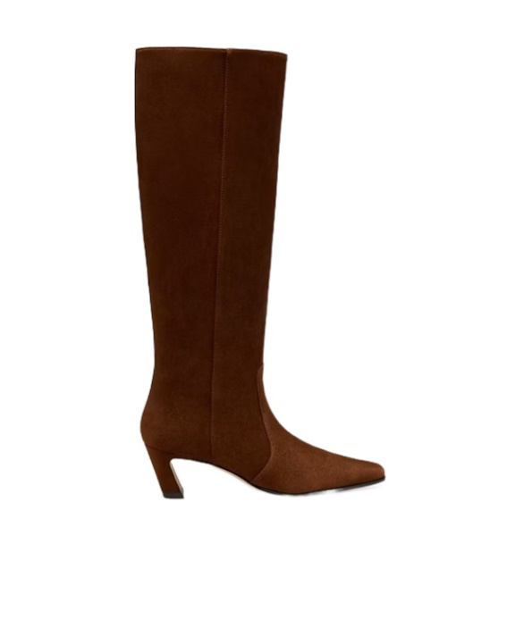 Stuart Weitzman Stassie 60 Suede Knee-high Boots In Brown