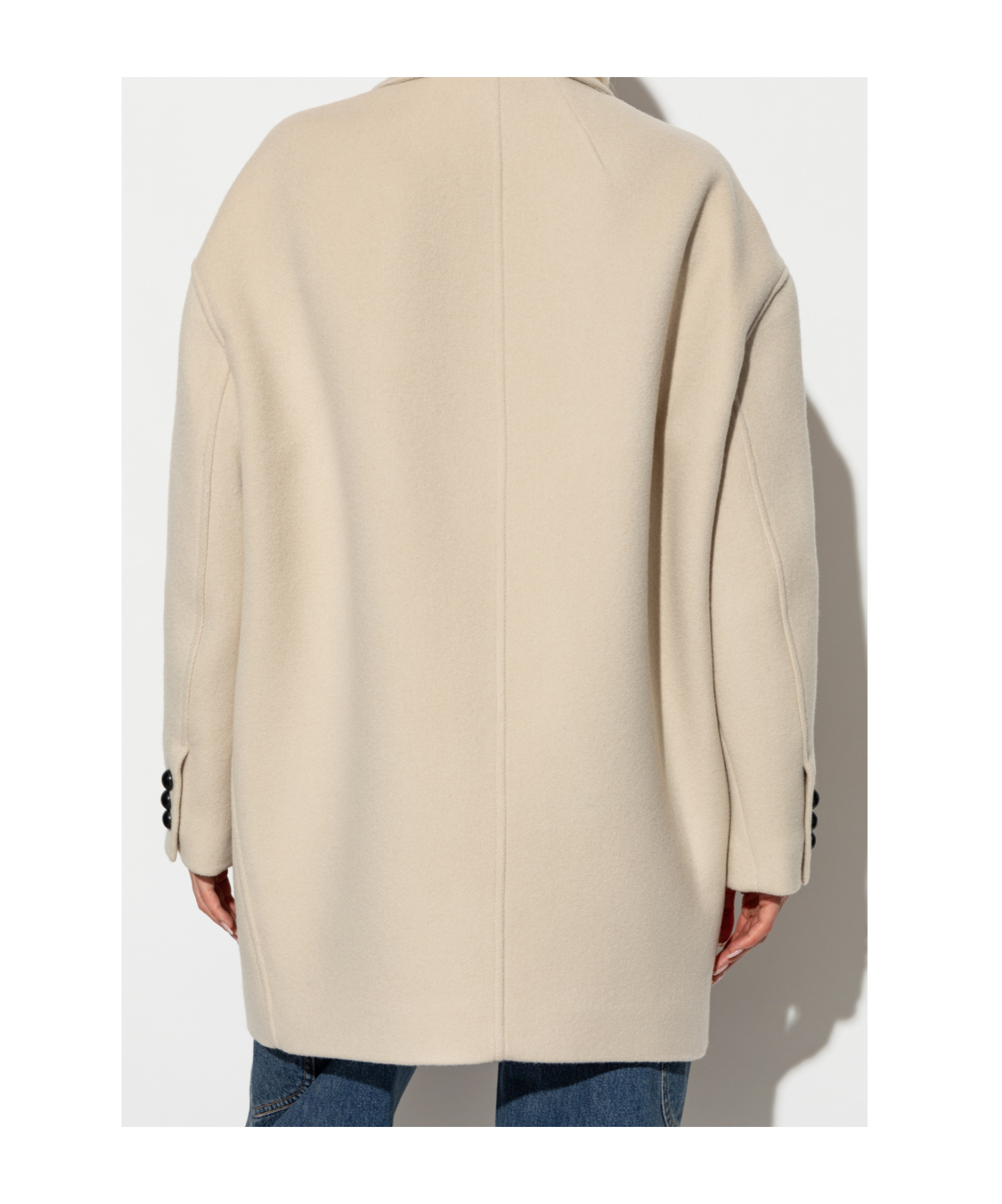 Isabel Marant Campbelle Single-breasted Coat In Nude