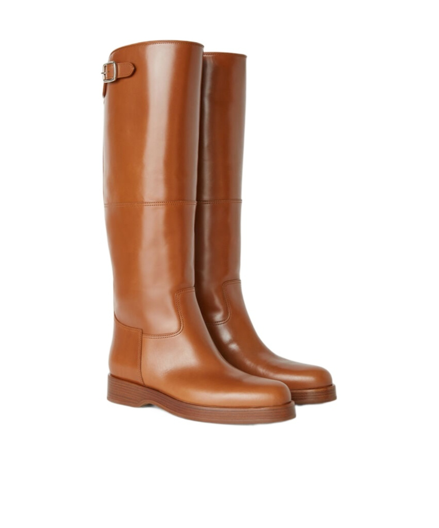 Loro Piana Lupo High Boots In Brown