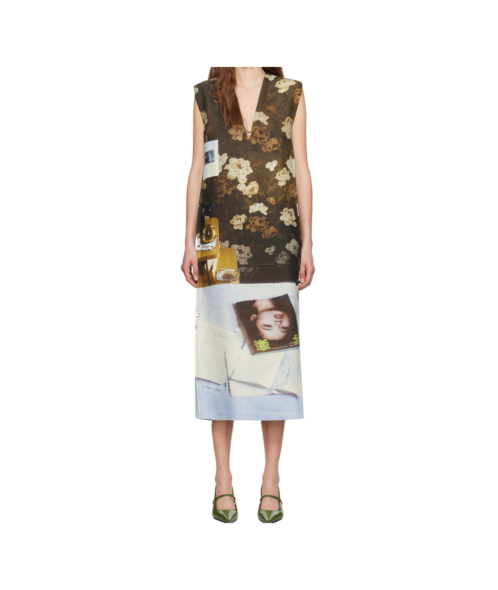 Jil Sander Printed Dress In Multicolor