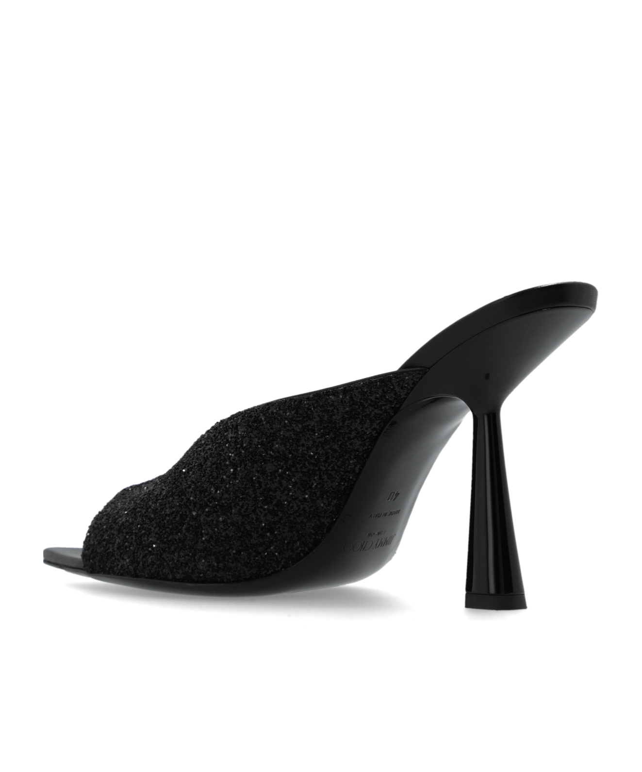 Jimmy Choo Maryanne 100 Glittered Mules In Black