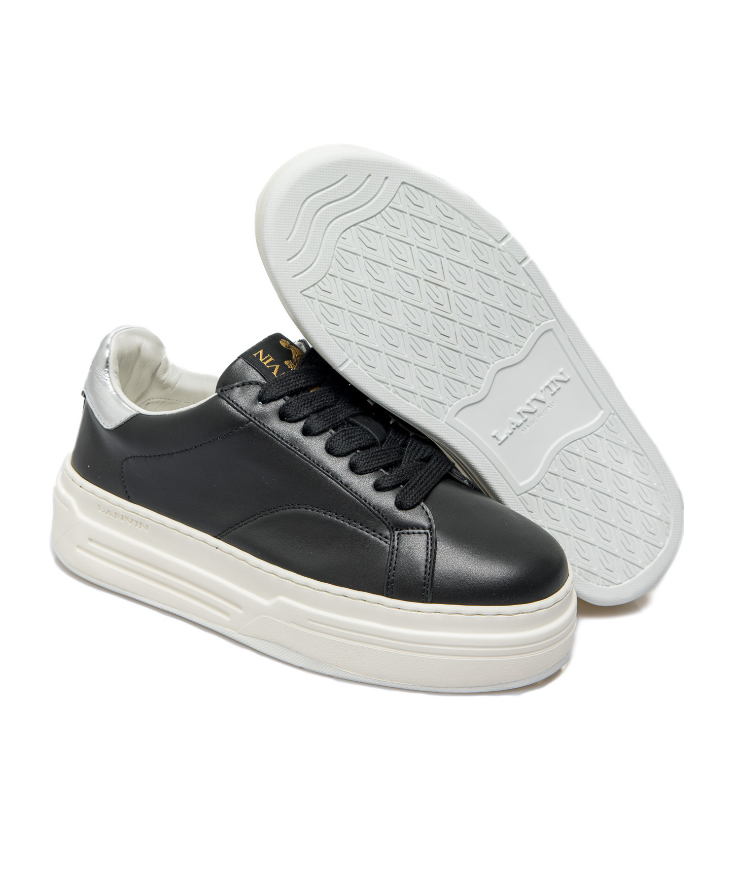 Lanvin Lace-up Low-cut Casual Shoes In Black
