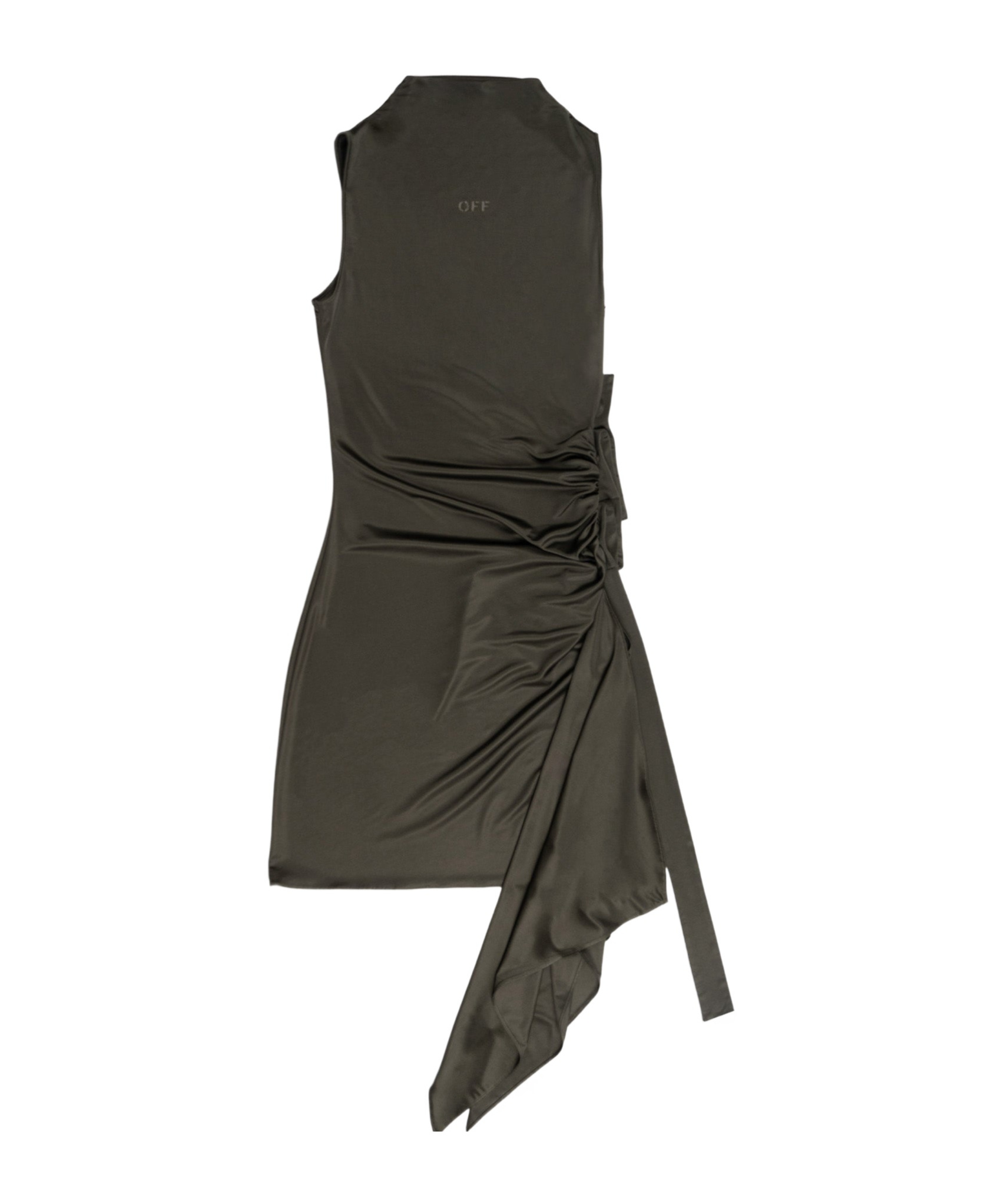 Off-white Sleeveless Dress In Green