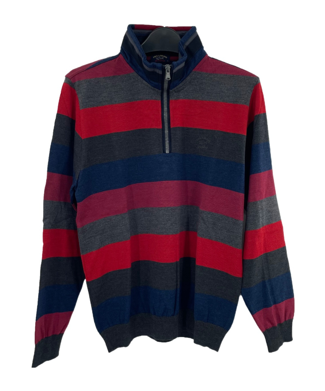 Shop Paul & Shark Striped Long-sleeved Sweater In Black