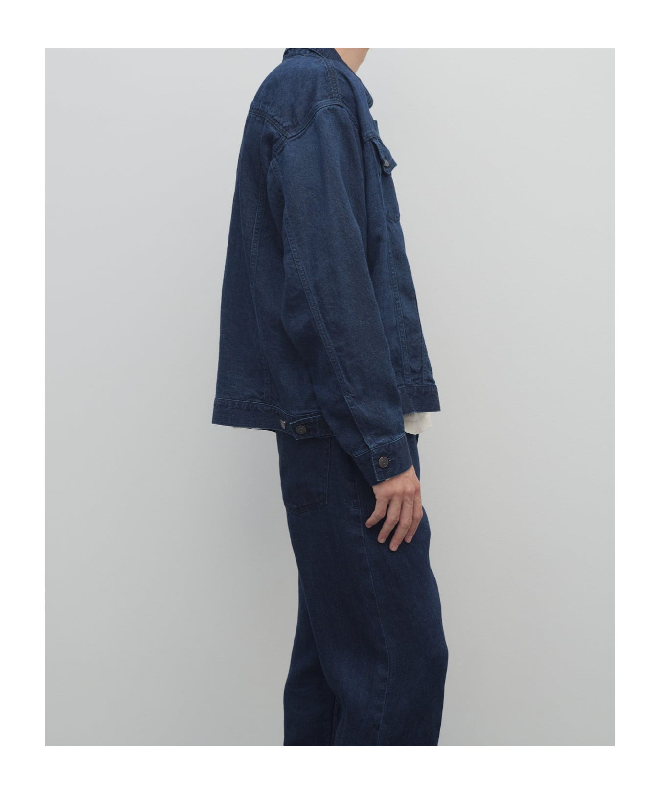 The Row Seb Long-sleeved Denim Jacket In Black
