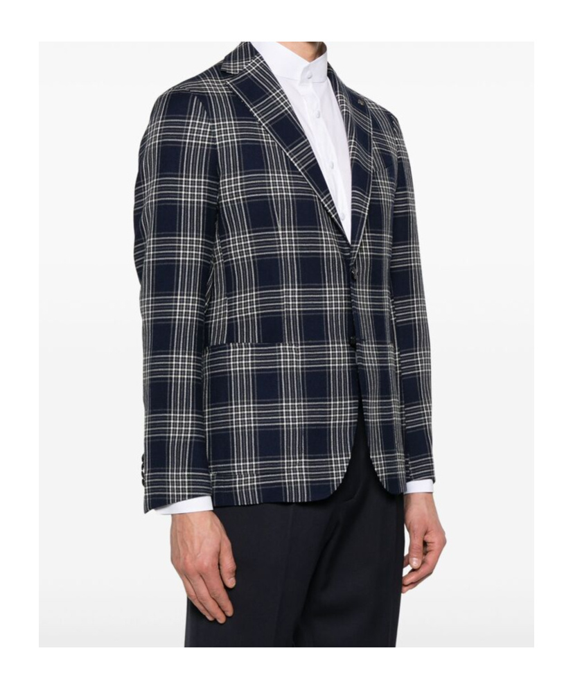 Tagliatore Long-sleeved Suit Coat In Black