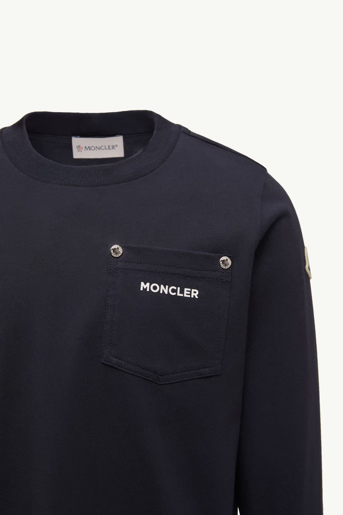 Moncler Long-sleeved T-shirt In Black