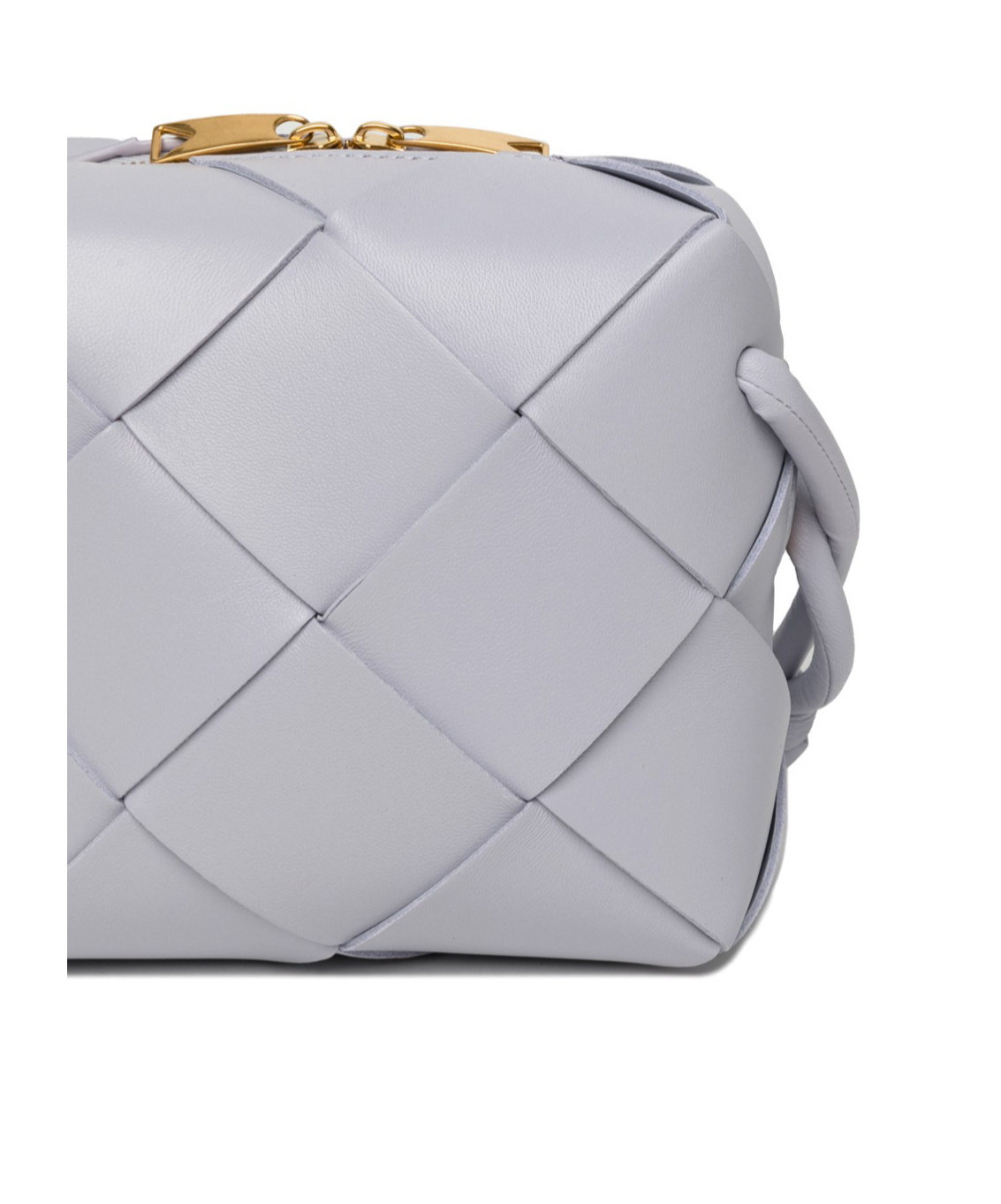 Bottega Veneta Mini Cassette Shoulder Bag In Gray