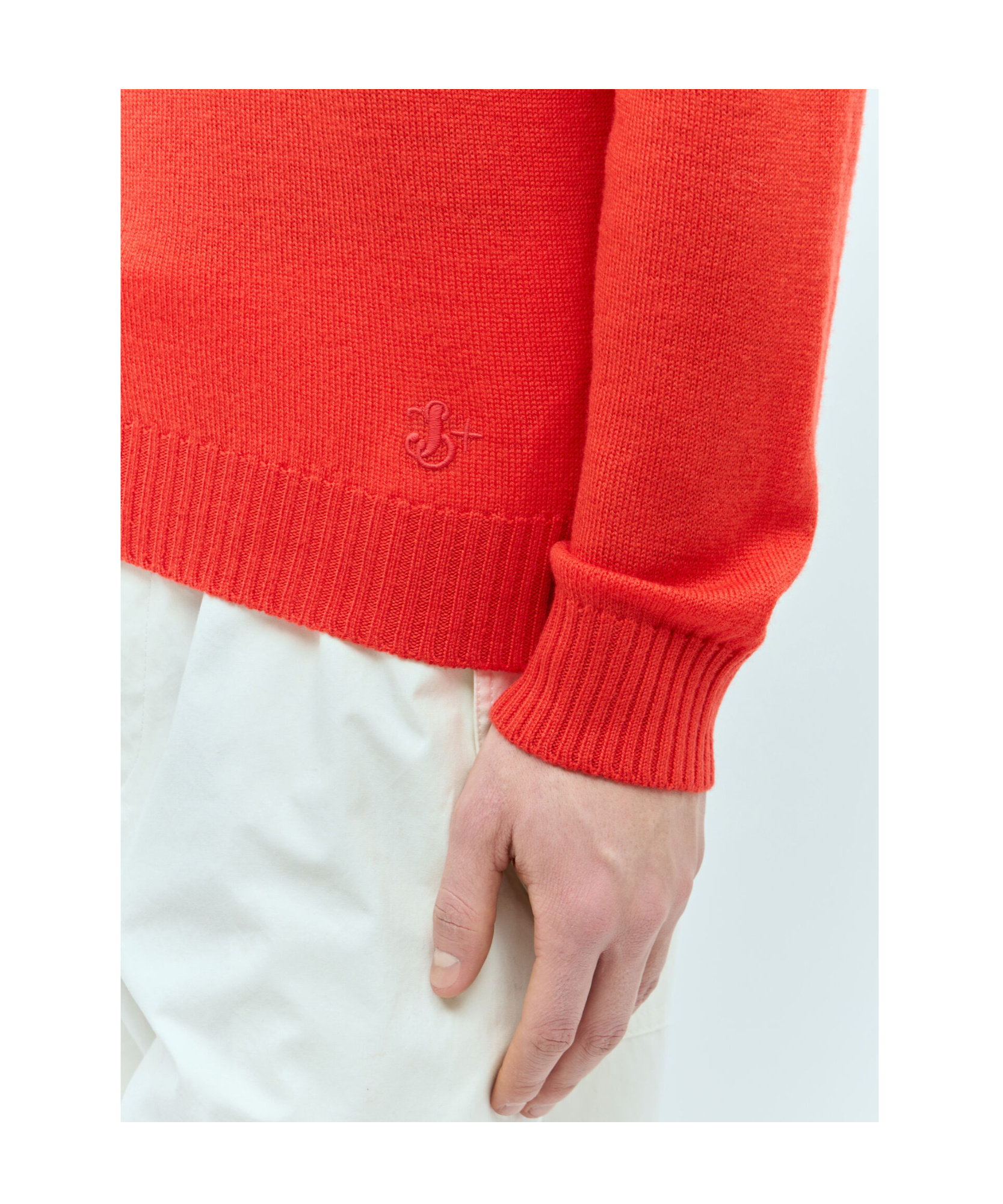 Jil Sander Crewneck Knitted Jumper In Red