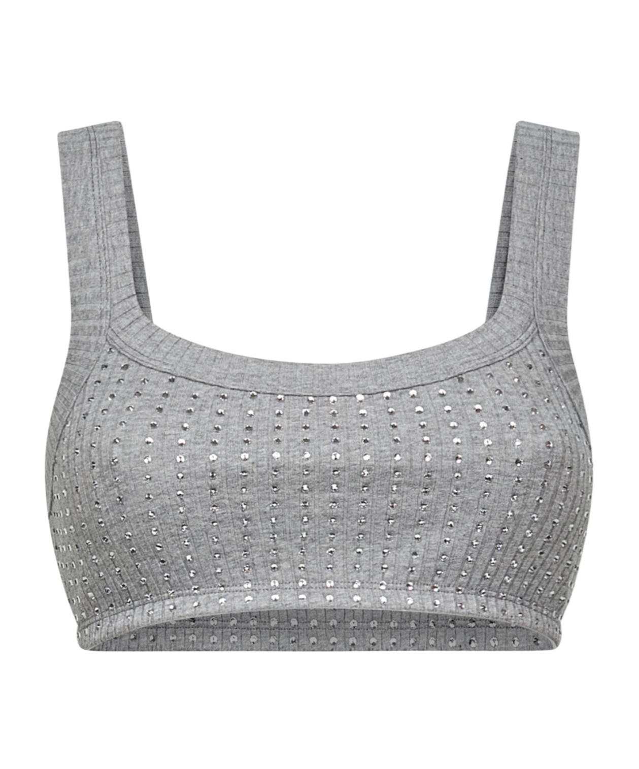 Attico Wide Strap Bra In Gray