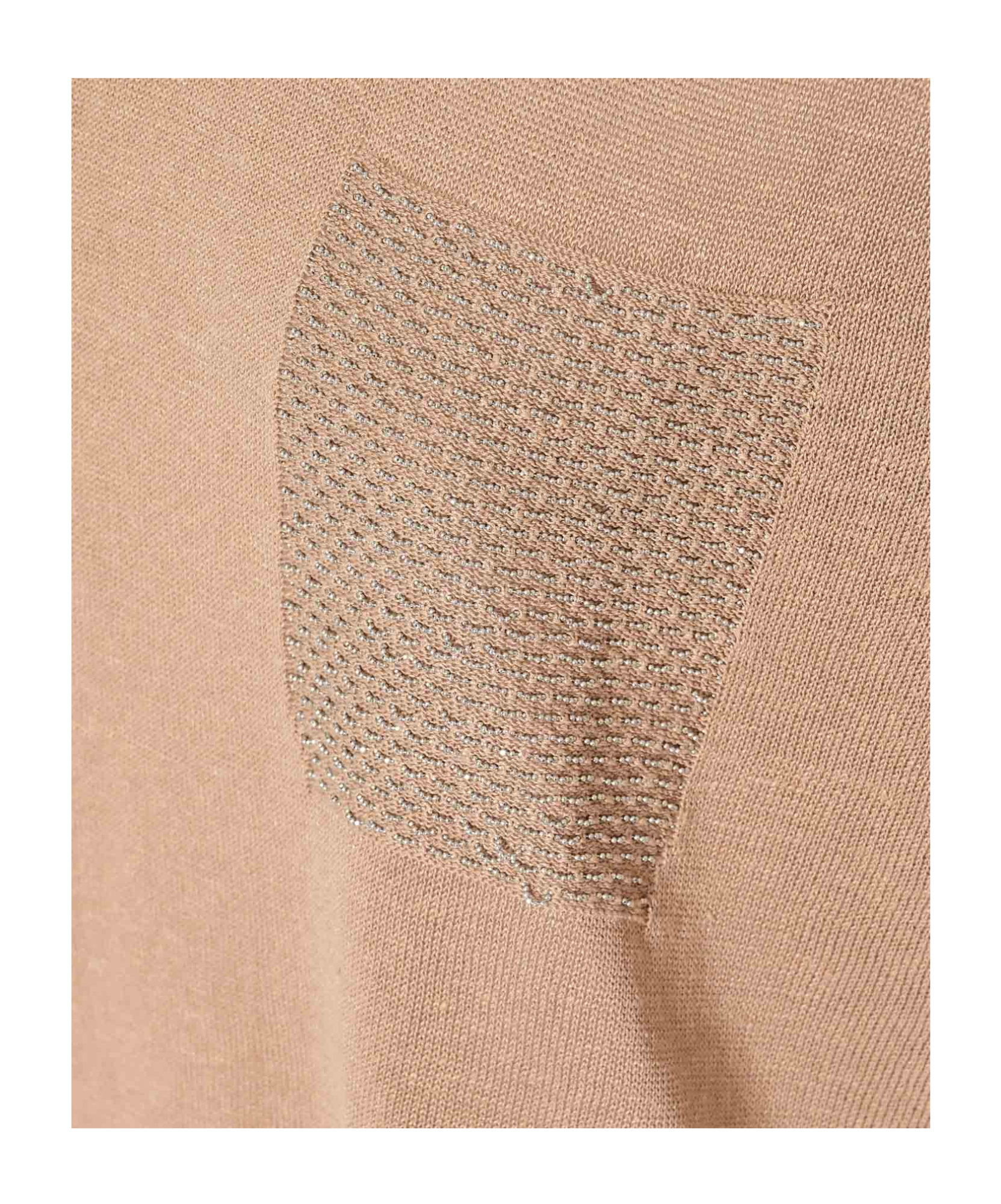 Peserico Relaxed Fit Knitted Sweater With Textured Patch Pocket In Brown