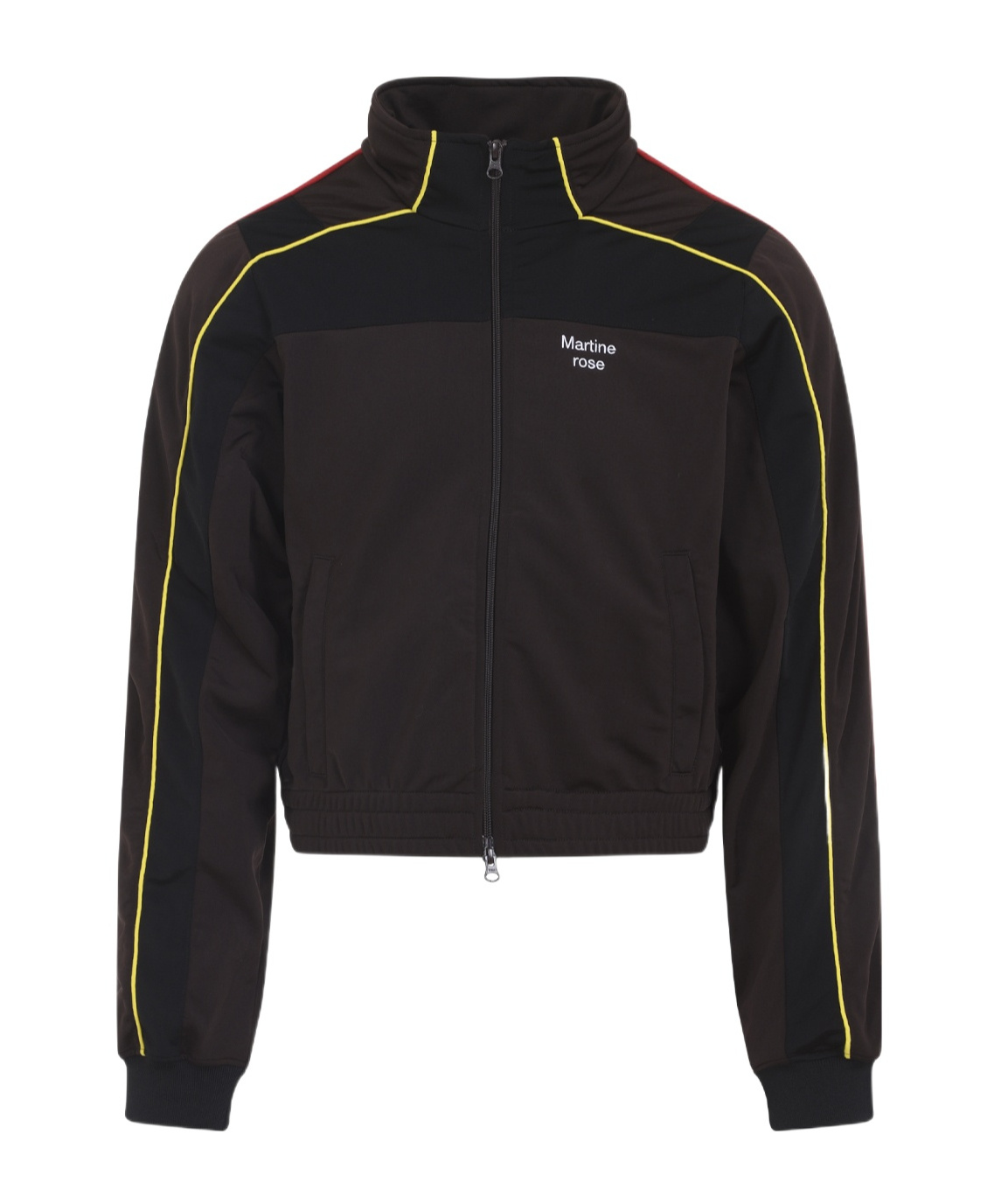 Martine Rose High Collar Track Jacket With Side Pockets In Black