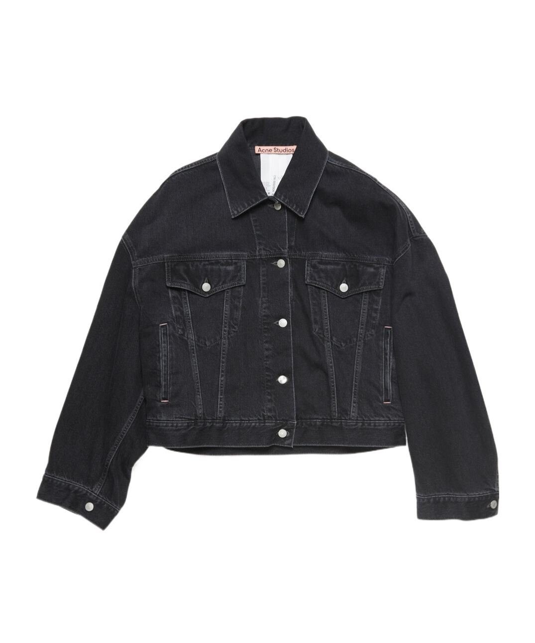 Acne Studios Denim Jacket - Relaxed Cropped Fit In Black