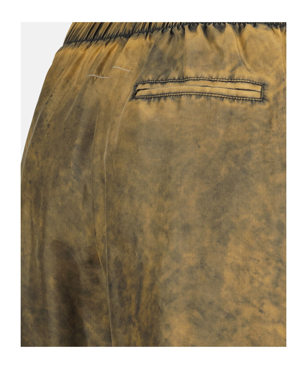 Mm6 Maison Margiela Elastic Waist Shorts In Green