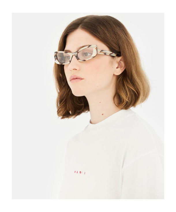 Marni Geometric Flat Mirror In Gold