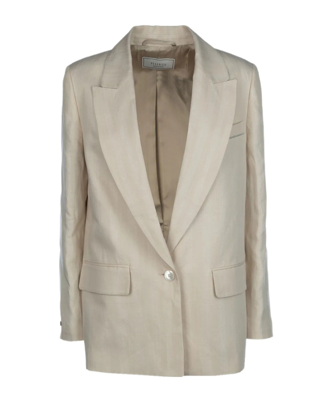 Peserico Single-breasted Blazer In Gray