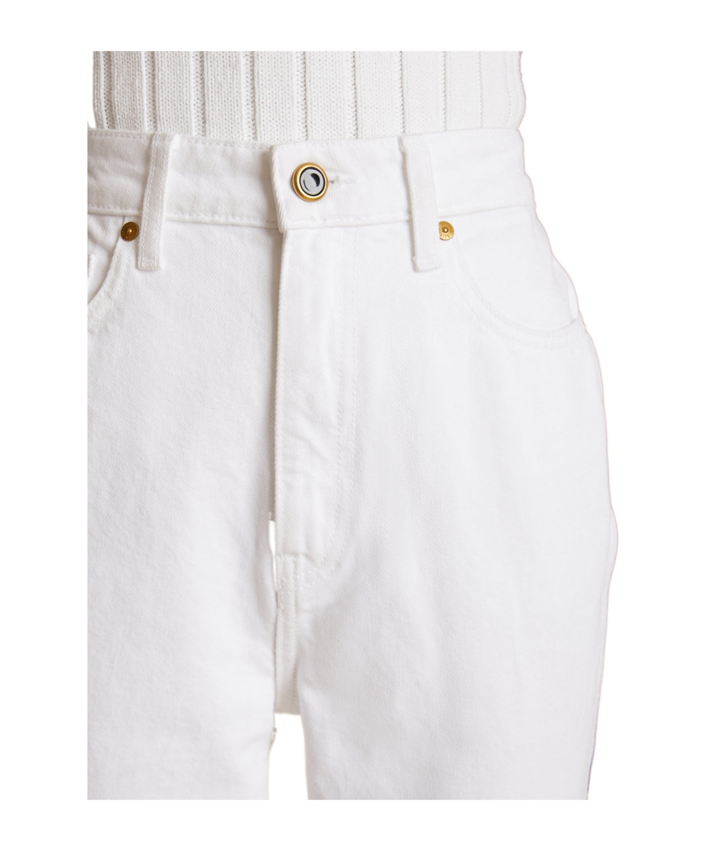 Khaite Danielle Straight-leg Jeans In White